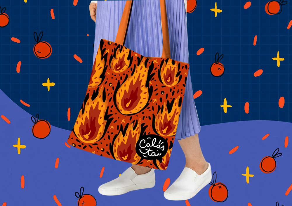 totebag ilustracion original calastai