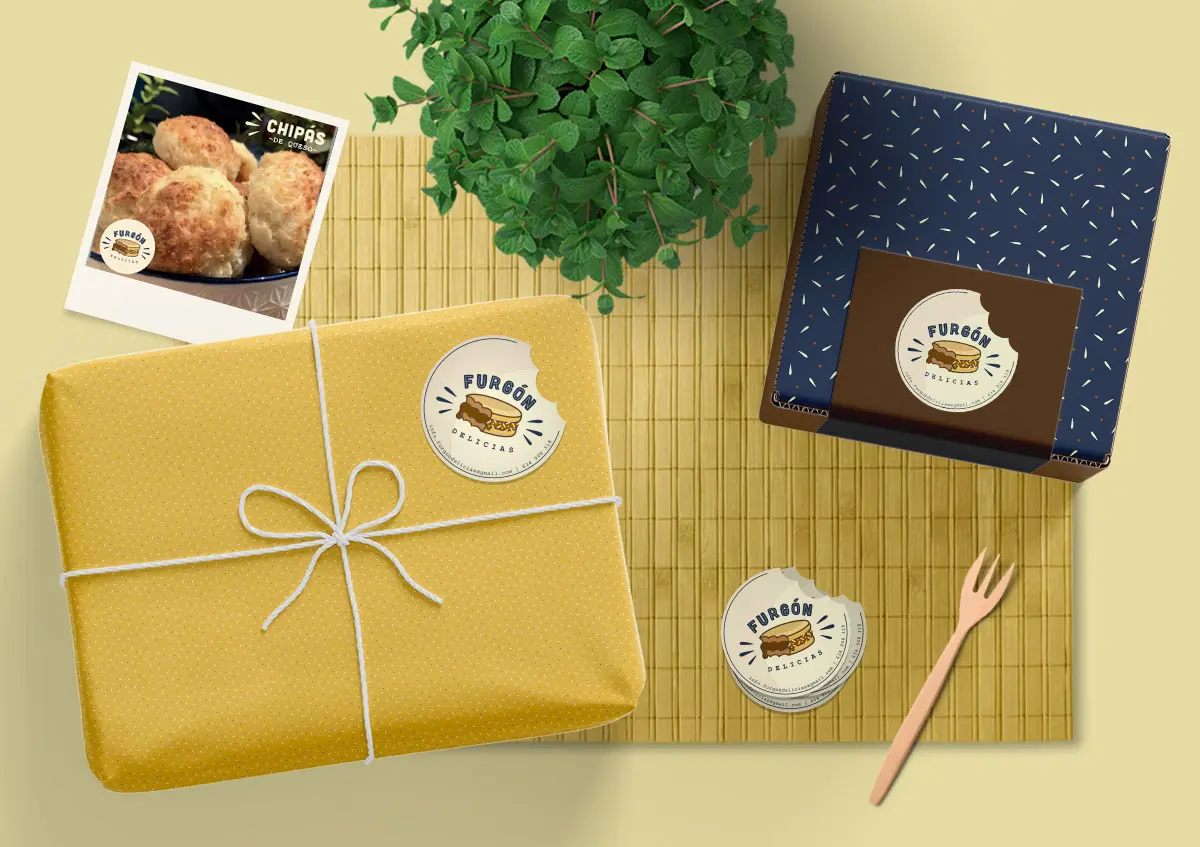 Identidad Visual Furgón Delicias Delivery Comida Fast Food Argentina